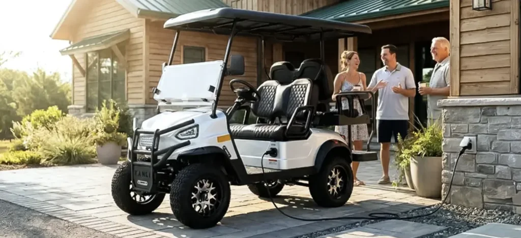 White Kandi Kruiser Element Street Legal LSV golf cart &ndash; Family Golf Carts Dallas