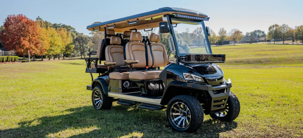 Black Conquest S 6 Lifted Street Legal LSV golf cart &ndash; Family Golf Carts Dallas
