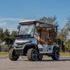 Conquest S40F 4-seater forward-facing golf cart, front three-quarter view