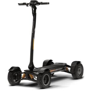 CycleBoard X-Quad 3000 four-wheel electric board, studio front three-quarter view – available at Family Golf Carts Dallas