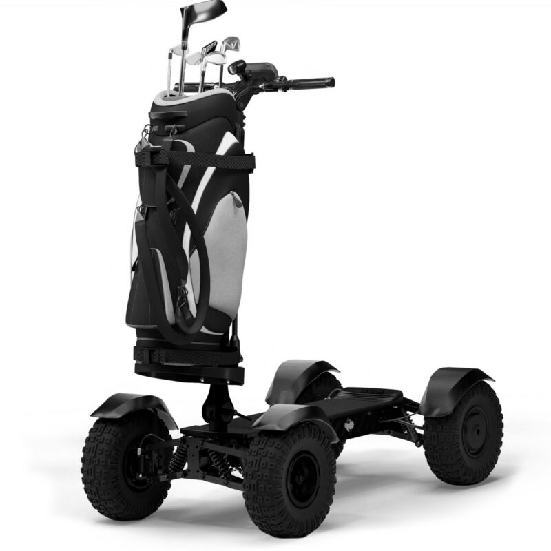 CycleBoard X-Quad 3000 Golf with bag mount and golf bag, studio product shot – available at Family Golf Carts Dallas